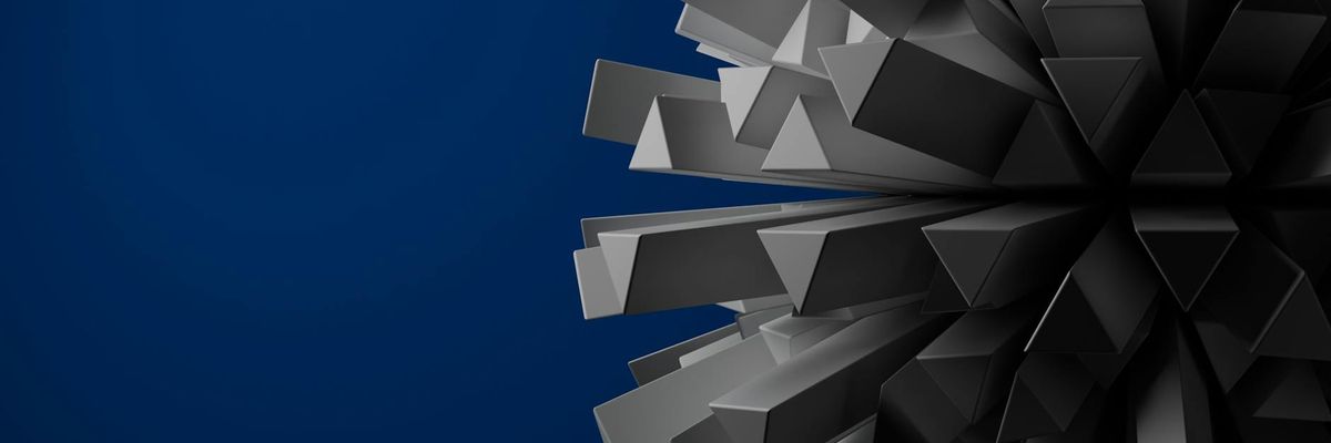 Minimalist abstract background with blue light pulses