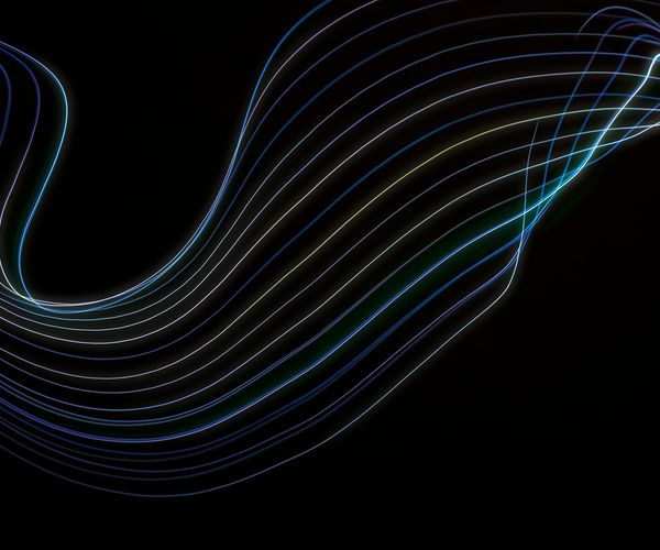 Symbolic blue waves representing steady flow of energy